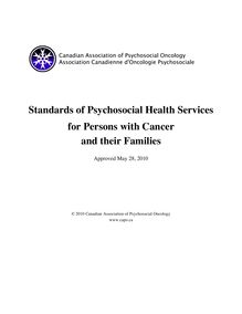 Standards of Psychosocial Services for Persons with Cancer and thei Families