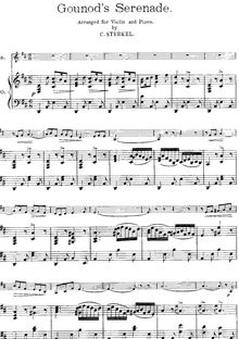 Partition de piano et partition de violon, Sérénade, Berceuse