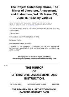 The Mirror of Literature, Amusement, and Instruction - Volume 19, No. 552, June 16, 1832