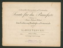 Partition complète, Piano Sonata No.26, Les Adieux/Das Lebewohl par Ludwig van Beethoven
