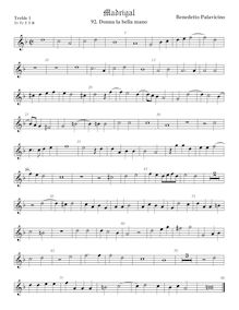 Partition viole de gambe aigue 1, Madrigali a 5 voci, Libro 1, Pallavicino, Benedetto par Benedetto Pallavicino