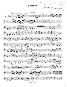 Partition violon, Piano quatuor, Op.41, Saint-Saëns, Camille