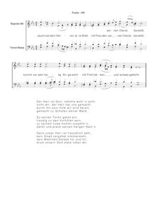 Partition Ps.100: Jauchzet dem Herren, alle Welt, SWV 198, Becker Psalter, Op.5