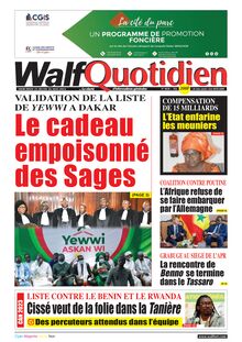 Walf Quotidien n°9050 - Du mercredi 25 mai 2022