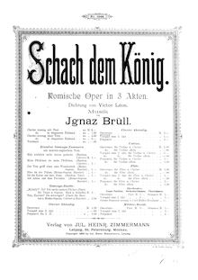 Partition Overture - Piano 4-mains, Schach dem König, Op.70, Brüll, Ignaz