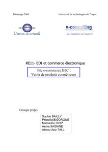 RE11- EDI et commerce électronique Site e-commerce B2C : Vente de ...