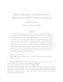 Collective Reputation and Market Structure