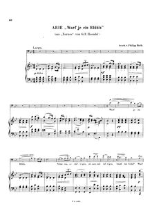 Partition complète, Serse, Xerxes, Handel, George Frideric par George Frideric Handel