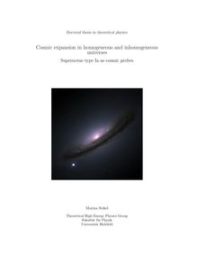 Cosmic expansion in homogeneous and inhomogeneous universes [Elektronische Ressource] : supernovae type Ia as cosmic probes / Marina Seikel