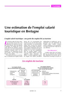 Une estimation de l emploi salarié touristique en Bretagne (Octant n° 73)