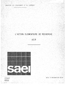 L action élémentaire de recherche AER - Note d information n°46 - janvier 1968