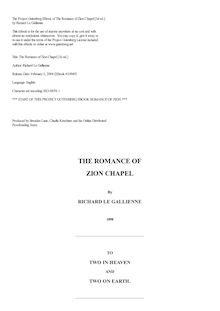 The Romance of Zion Chapel [3d ed.]