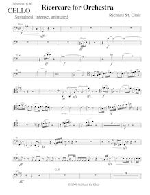 Partition violoncelles, Ricercare, St. Clair, Richard