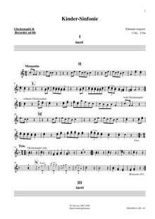 Partition carillon & enregistrement , Kindersinfonie, Berchtoldsgaden-Musik