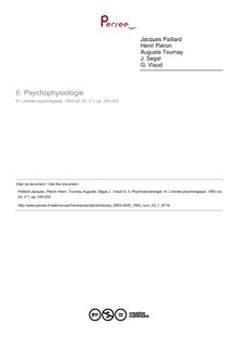 Psychophysiologie - compte-rendu ; n°1 ; vol.53, pg 245-252