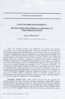 Jacques Brasseul - NOTES KT IXKTMKNTS ANALYSE BIBLIOGRAPHIQUE ...