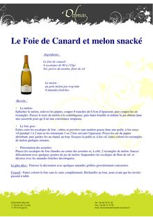 Le Foie de Canard et melon snacké