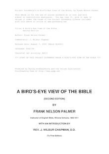 A Bird s-Eye View of the Bible - Second Edition