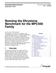 Running the Dhrystone Benchmark for the MPC500 Family