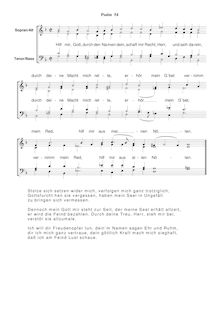 Partition Ps.54: Hilf mir, Gott,durch den Namen dein, SWV 151, Becker Psalter, Op.5