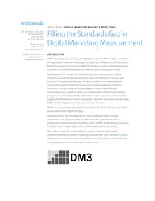 Filling the Standards Gap in Digital Marketing Measurement