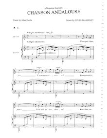 Partition complète (A minor: medium voix et piano), Chanson andalouse