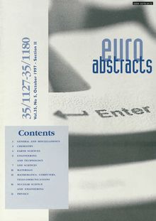 Euroabstracts 35/1127-35/1180. Vol.33, No 5, October 1997 - Section II