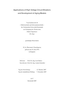 Applications of high voltage circuit breakers and development of aging models [Elektronische Ressource] / Phuwanart Choonhapran