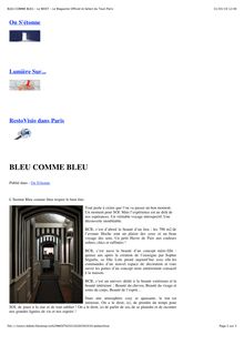 BLEU COMME BLEU - Le MOST - Le Magazine Officiel et Select du Tout ...