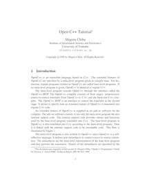 Tutorial Open C++