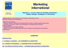 SEQUENCE 2 : CONCEPTS-CLES DU MARKETING INTERNATIONAL