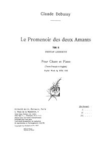 Partition de piano, Le Promenoir des deux Amants, Debussy, Claude