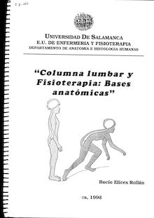 Columna lumbar y fisioterapia : bases anatómicas