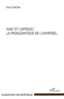 Kant et l Afrique : la problématique de l universel