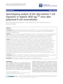 Spectratyping analysis of the islet-reactive T cell repertoire in diabetic NOD Igμnullmice after polyclonal B cell reconstitution