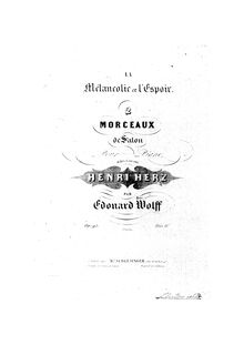 Partition complète, 2 Morceaux de Salon, Op.95, Wolff, Édouard