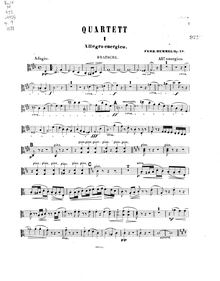 Partition viole de gambe, Piano quatuor, C♯ minor, Hummel, Ferdinand