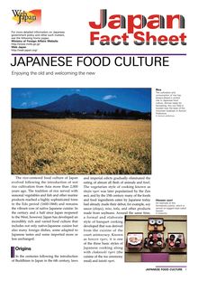 JAPANESE FOOD CULTURE - Web Japan
