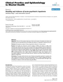 Hostility and violence of acute psychiatric inpatients