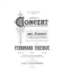 Partition complète, Concerto pour 2 Pianos et orchestre, Thieriot, Ferdinand