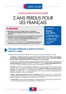 2 ans de François Hollande : 2 ans perdus pour les Français