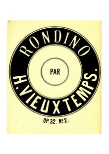 Partition , Rondino - score, 3 Morceaux de Salon, Vieuxtemps, Henri