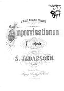 Partition complète, Improvisationen, Jadassohn, Salomon