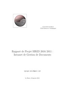 Rapport de Projet SIRES 2010/2011 : Intranet de Gestion de ...