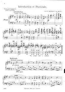 Partition complète, 3 pièces pour Piano, Op.28, Bennett, William Sterndale