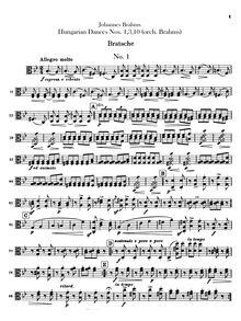 Partition altos, 21 Hungarian Dances (orchestre), Brahms, Johannes par Johannes Brahms