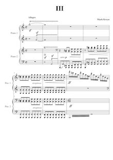 Partition mouvement III, Ensemble No.1 en C, C major, Kreyn, Mark
