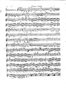 Partition violons II, Symphonie No.2, E♭ major, Gossec, François Joseph par François Joseph Gossec