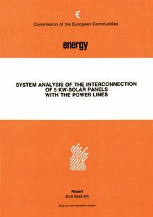 System analysis of the interconnection of 5 KW solar panels with the power lines