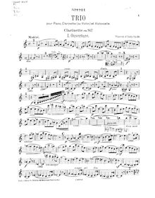 Partition parties complètes et Score, Trio pour Piano, clarinette (ou violon), et violoncelle, Op. 29
